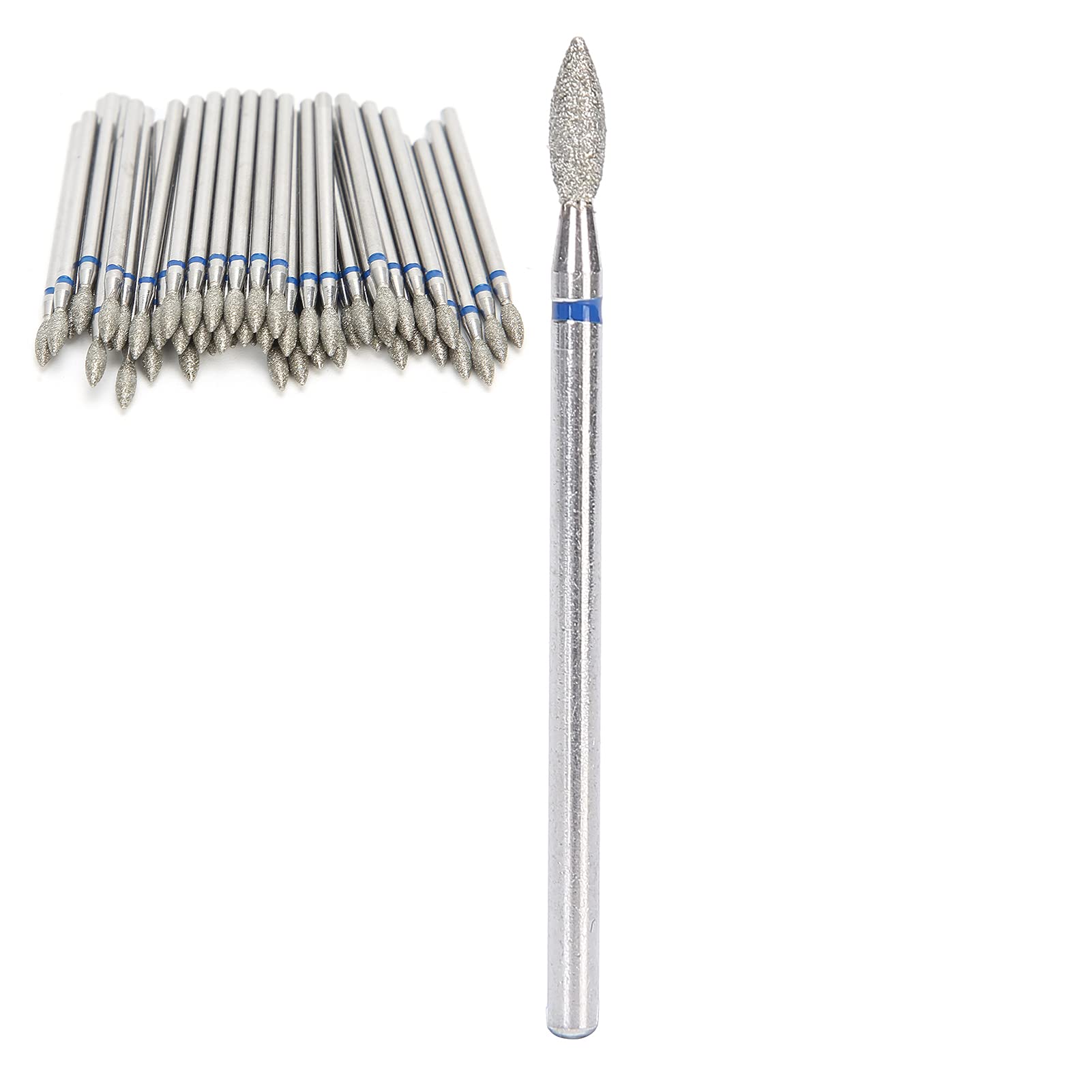 50pcs Nail Drill Bits, Tungsten Carbide Electric Manicure Nail File Bit for Acrylic Gel Nails Cuticle Manicure, Cuticle Remover Bits Nail Polishing Grind Head Manicure Tool for Home Salon (M-2.7mm)