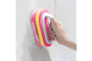 Cleaning Brush for Bathroom Kitchen Bathtub Toilet Cleaner Multi Function Handheld Cleaning Sponge Brush with Ergonomic Handl