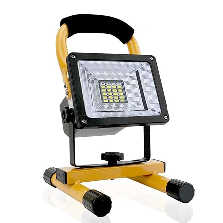 Voroly Rechargeable 50W 24Led Work Spot Flood Emergency Lights Camping Light with USB Ports to Charge Mobile Devices and Special SOS Modes