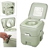 JAXPETY 5.3 Gallon 20L Flush Porta Potti Outdoor Indoor Travel Camping Portable Toilet for Car, Boat, Caravan, Campsite, Hosp
