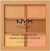NYX Conceal Correct Contour Palette Medium Six Shades Cream Texture view 1