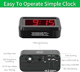 KWANWA Digital Alarm Clock Battery Operated 1.2 inch LED Travel Clock view 5