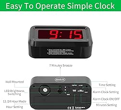 Alarm Clock, LED Digital Clock, Small Wall