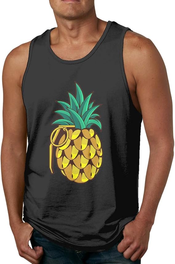 Pineapple Grenade Summer Tank Tops for Men Athletic Gym