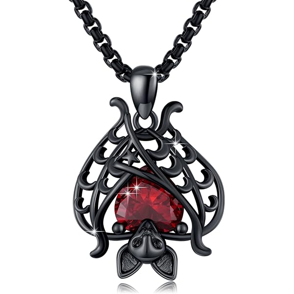 MONGAS - Collar De Murciélago De Plata De Ley Con Colgante De