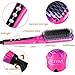 ACEVIVI 2 in 1 Ionic Hair Straightening Brush, Ceramic Heating Straightening Irons Brush with MCH heating technology and Auto Temperature Lock, Anti-scald Patented Design Pink