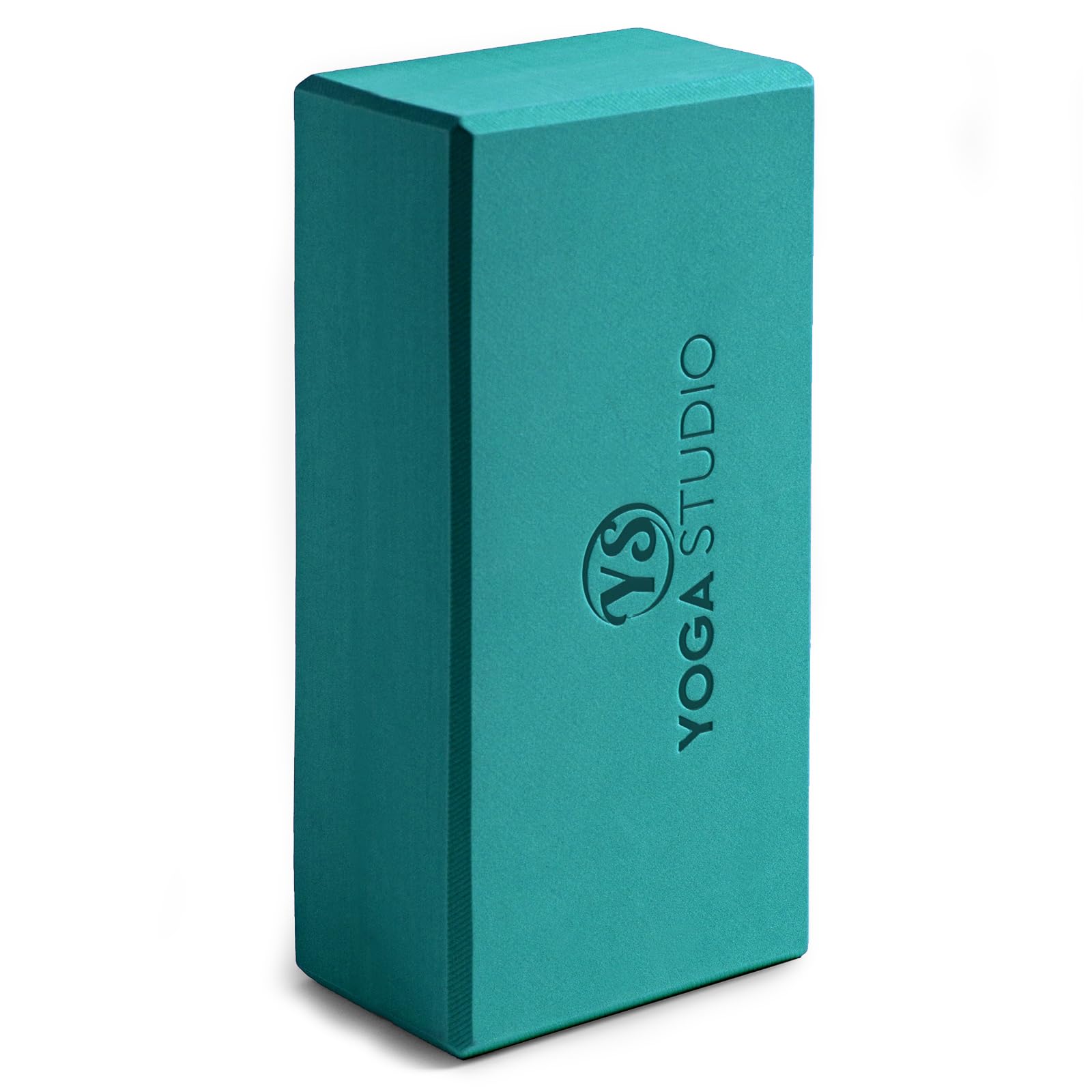 Yoga Studio Yoga Block High Density EVA Foam Gym Exercise Brick - Anti Slip, Bevelled Edges, Lightweight and Travel Friendly, Pilates Practice - Teal