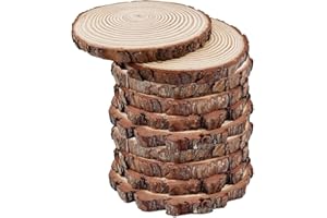 10 Pcs 8-9 Inches Natural Paulownia Wood Slices,Wood Slices for Centerpieces table decorations,Slice Rustic Wedding Paintings
