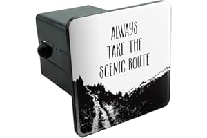 GRAPHICS & MORE Always Take The Scenic Route Hiking Travel Tow Trailer Hitch Cover Plug Insert 2"