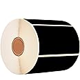 Well Tile 2" x 3" Black Rectangle Color Coding Labels - Square Color-Code Stickers Permanent Adhesive, Write-On Surface - 250 Labels/per Roll