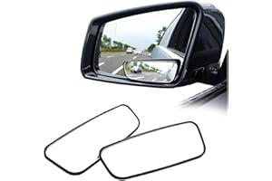XINLIYA Blind Spot Rectangular Car Mirror, 2PCS HD Glass Convex Wide Angle Framed Vehicle Rearview Blindspot Mirror with Adju