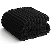 HIMEET Soft Black Twin Blanket for Bed - 300GSM Cozy Warm Fleece Blanket for men, Cute Small Lightweight Bed Blankets Graduation Birthday Gifts for Her Him, Home School Dorm Decor, Black, 60x80 Inches