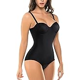 BRABIC Bodysuit Shapewear for Women Tummy Control Dress Backless Bodysuit Tops Body Shaper with Built-in Bra