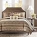 Madison Park Quilt Traditional Damask Design All Season, Lightweight Coverlet Bedspread Bedding Set, Matching Shams, Pillows, Full/Queen(90