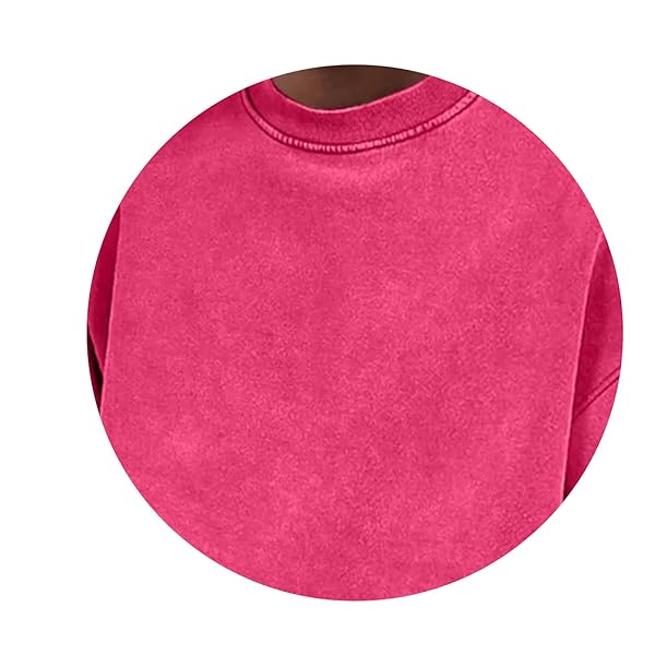 TOIPKT CREWNECK SHIRT FOR MEN LONG SLEEVE OVERSIZED PULLOVER SWEATSHIRT PRINTED MENS UNDERSHIRTS PINK