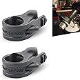 icykale 2 PCS Motorcycle Throttle Effort-Saving Assist, Throttle Handlebar Cruise Assist Control Support Bracket, Non-Slip Inner Ring Accelerator Control Rocker Clip, Universal for Motorcycle (Black)