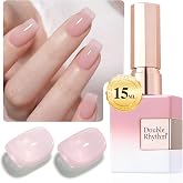 Double Rhythm Gel Polish Translucent Sheer Neutral Natural Light Milky Same Color Same Bottle 15ML Jelly Polish Art DIY at Ho