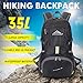 WALUCAN Lightweight Foldable Packable Durable Travel Hiking Backpack Daypack LARGE 35L,35L-Black