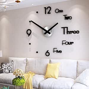 Reloj de pared grande, diseño moderno, 3D, diseño moderno, 3D