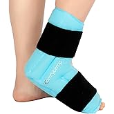 Comfytemp Ankle Foot Ice Pack Wrap for Plantar Fasciitis Relief, FSA Eligible HSA, Ankles Brace for Ankle Sprain, Heel Spur, Swelling, Achilles Tendonitis, Pain, Hot Cold Physical Therapy Gift, 1 Pcs