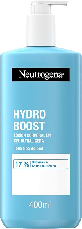 Neutrogena hydro boost gel loção hidratante corporal, pele normal a seca, textura leve, 400 ml