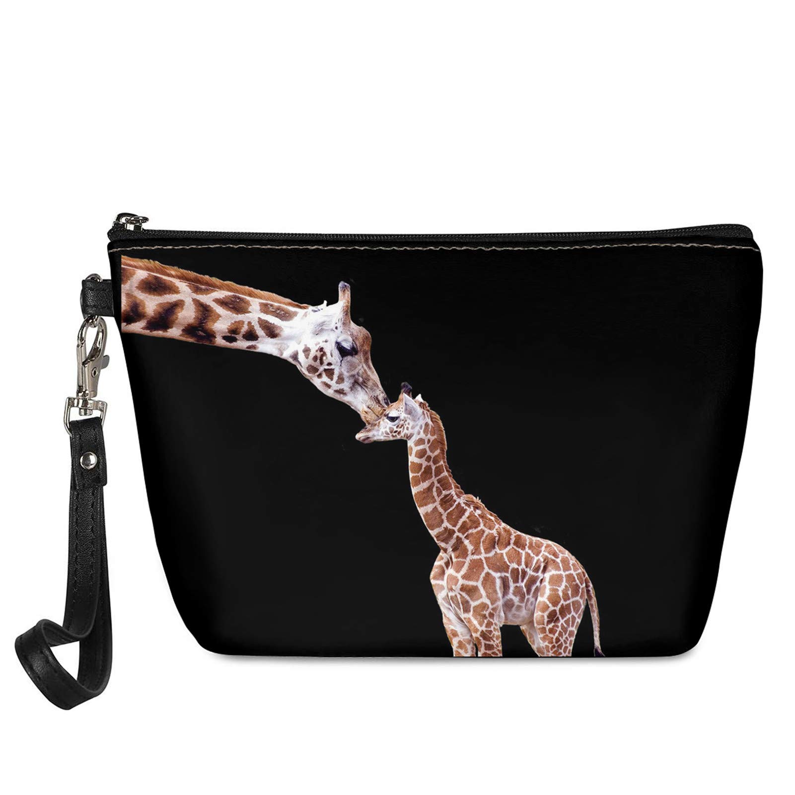 Belidome Adorable Giraffe Makeup Bag for Women Cosmetic Bag Durable Soft Pouch