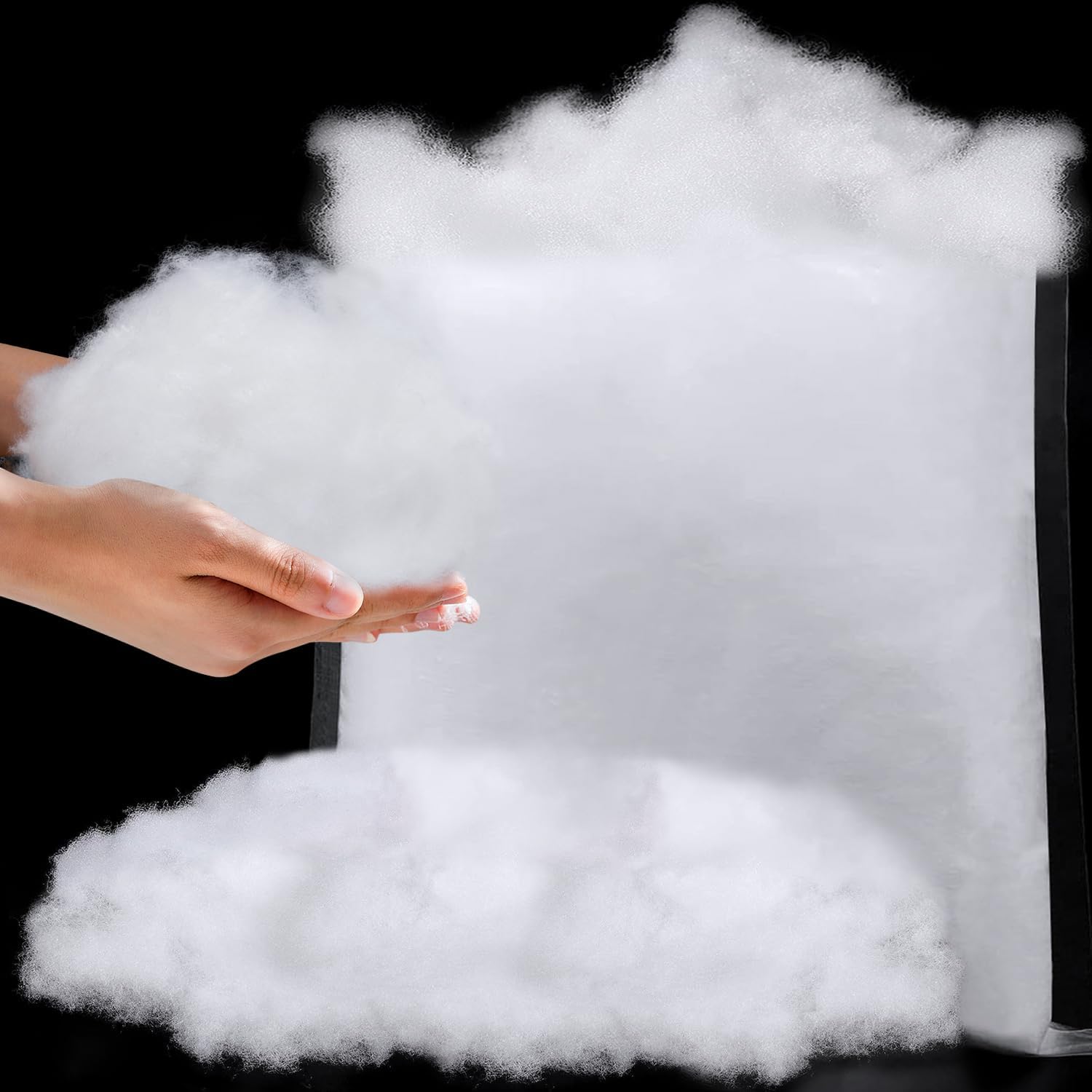 Artificial Snow - EIMMBD Christmas Fake Snow Decor 350g/12.5 Ounces of Artificial Snow Cotton Fluffy Indoor Outdoor Snow for Home Party Craft Village Displays Christmas Trees Decorations Nativity