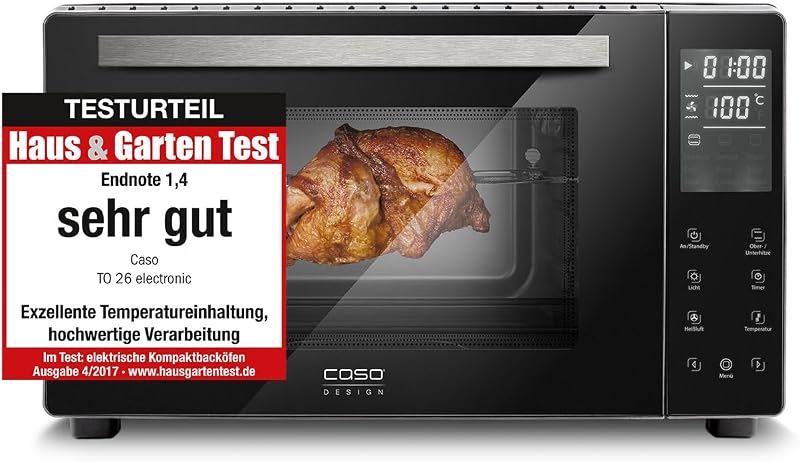 Caso TO 26 Electronic Countertop Oven 26L - 5 Cooking Functions