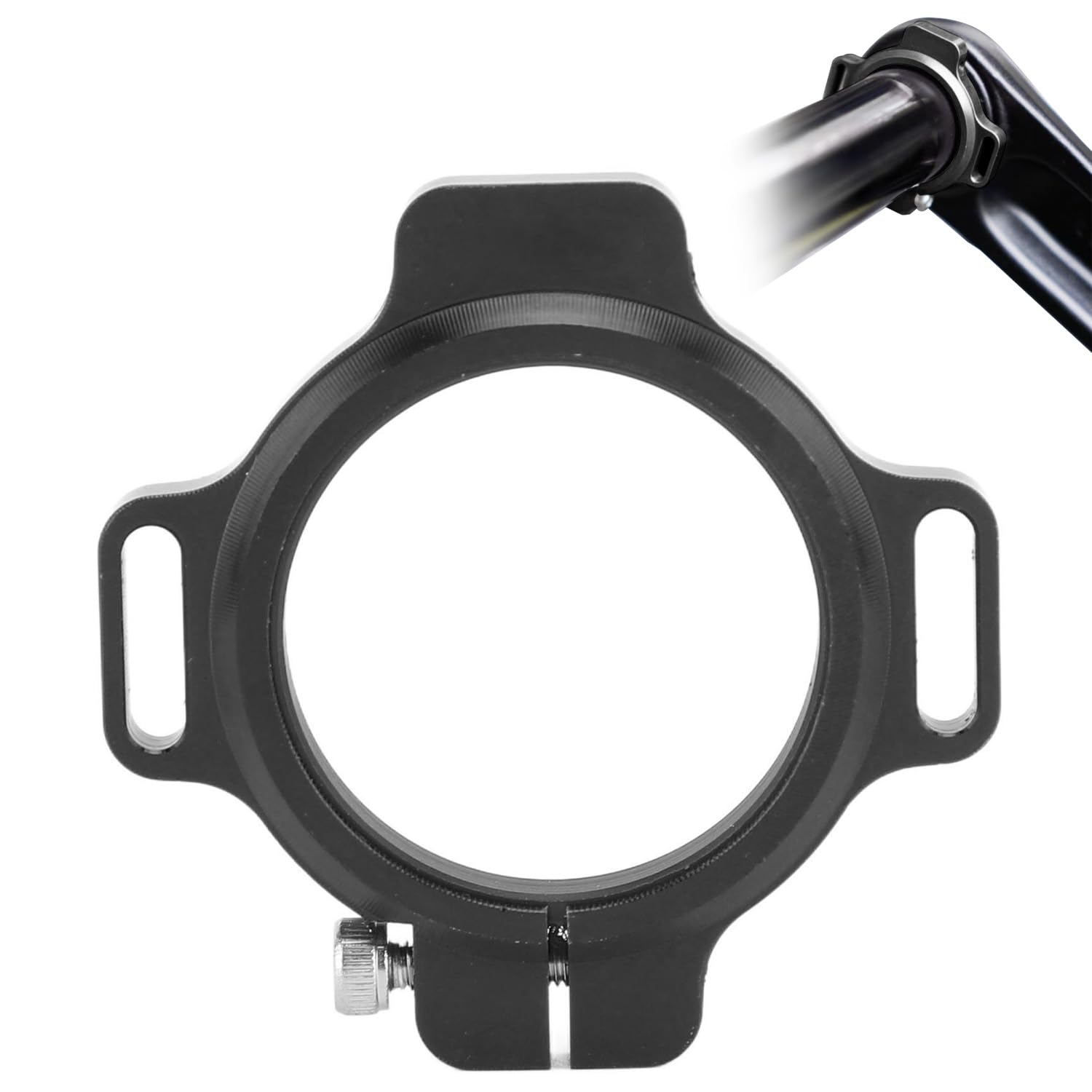 Tissting Preload Adjuster 28.99mm/1.14in Black Aluminium Alloy Bicycle Crank Chainring Adjuster with Thread Ring and Adjuster, Cycling Bottom Bracket Adjuster