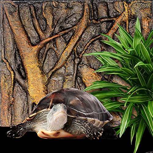 Gbell Aquarium 3D Foam Rock Reptile Stone Decor Cuttable Aquarium Background Backdrop Fish Tank Board Decor,1Pcs