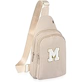 Yusharrie Small Sling Bag Initial Crossbody Bag Fanny Pack Chest Bags for Women Personalized Birthday Gifts