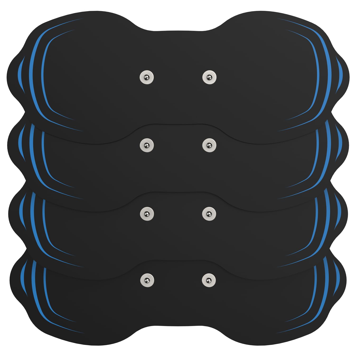 Photo 1 of Wireless Tens Unit Electrode Pads 4 Pack - 7.14 in" x 2.9 in" Premium Quality Tens Unit Replacement Pads - Standard 3.5mm Snap-on Connectors Tens Unit Pads - Compatible with Most Tens Unit
