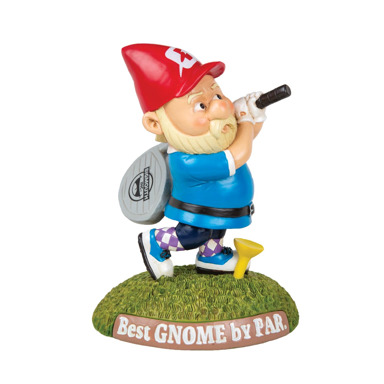 Photo 1 of BigMouth Inc Golfing Garden Gnome Statue - Funny Lawn Decoration, Outdoor Golf Decor, Quirky Yard Ornament, Unique Golf Gift, Lawn and Garden Figurine