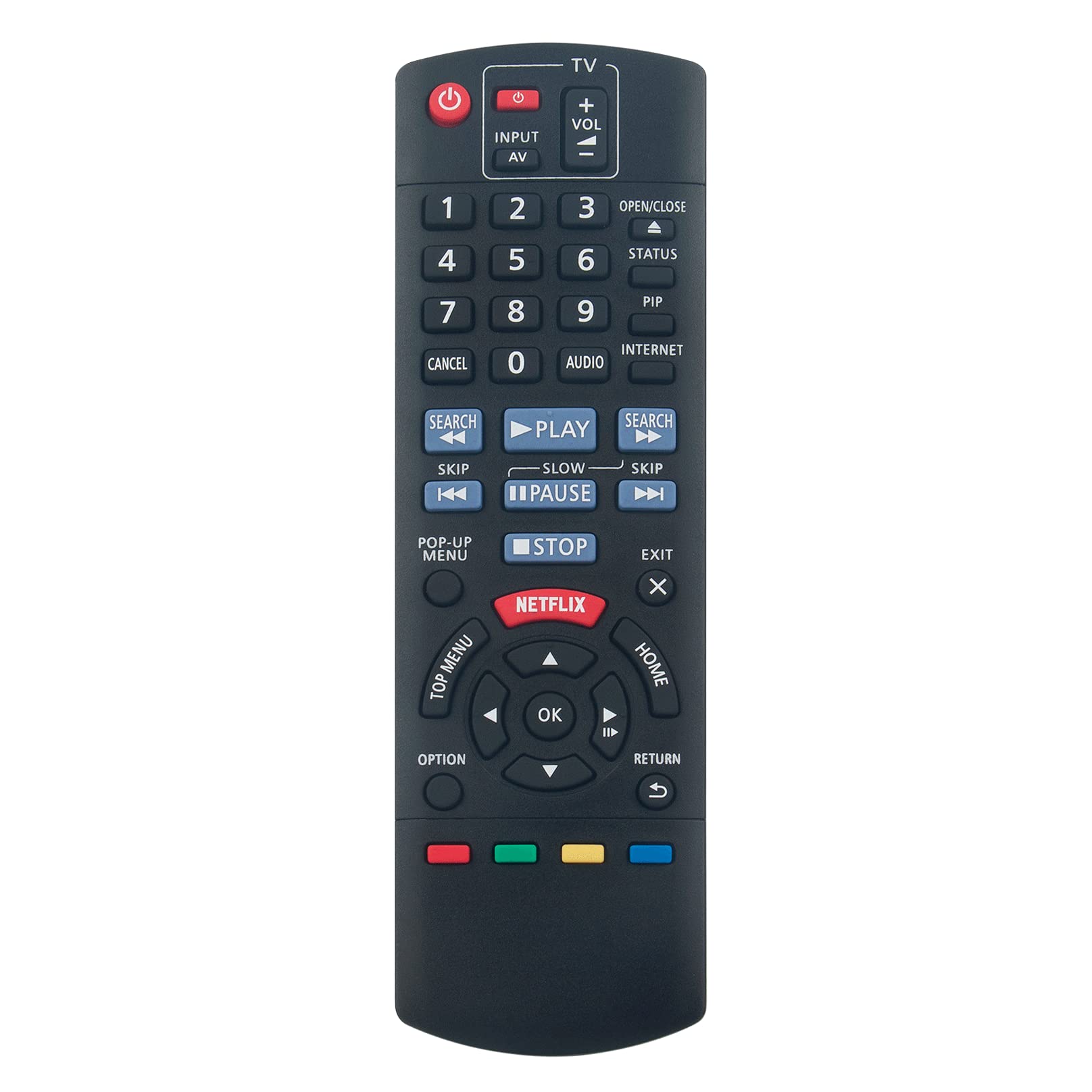 VINABTY N2QAYB000870 Replacement Remote Control Compatible with Panasonic Blu-ray Disc Player remote DMP-BD79EB-K DMP-BD79EKB DMP-BD89 DMPBD79EBK DMPBD79 DMPBD79EB