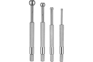 UKCOCO 4pcs Small Hole Gauge Set Telescoping Full Round Spherical Shaped Hardened Bore Gauge