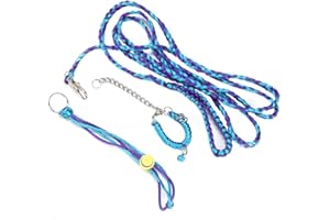 SHEENS Hamster Harness, Adjustable Squirrel Harness Leash Small Animal Outdoor Walking Training Rope for Pet Dwarf Hamster Gerbil Rat Mouse(Blue Purple)