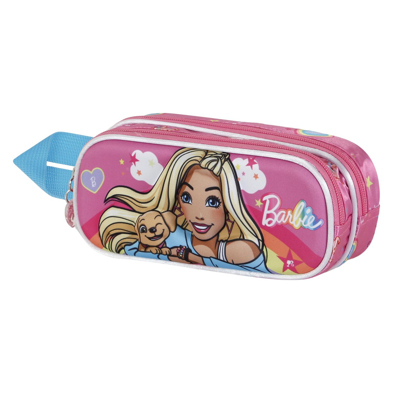 Karactermania Barbie Rainbow-3D Double Pencil Case, Pink, 22 x 9.5 cm