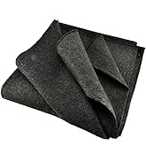 SE 51"x 80" Multipurpose Gray Wool Blanket - 50% Wool, Lightweight 2 lb, Zippered Bag Included - Ideal for Camping, Hiking, Emergency Survival