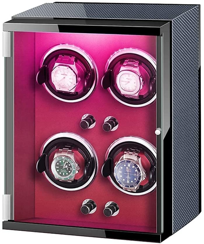 DRRHY Winder,Watch Box Automatic with Colorful Lights Adjustable Pillows Quiet Motor for Man Women Watches (Color : D) Beautiful Scenery Watch Winder