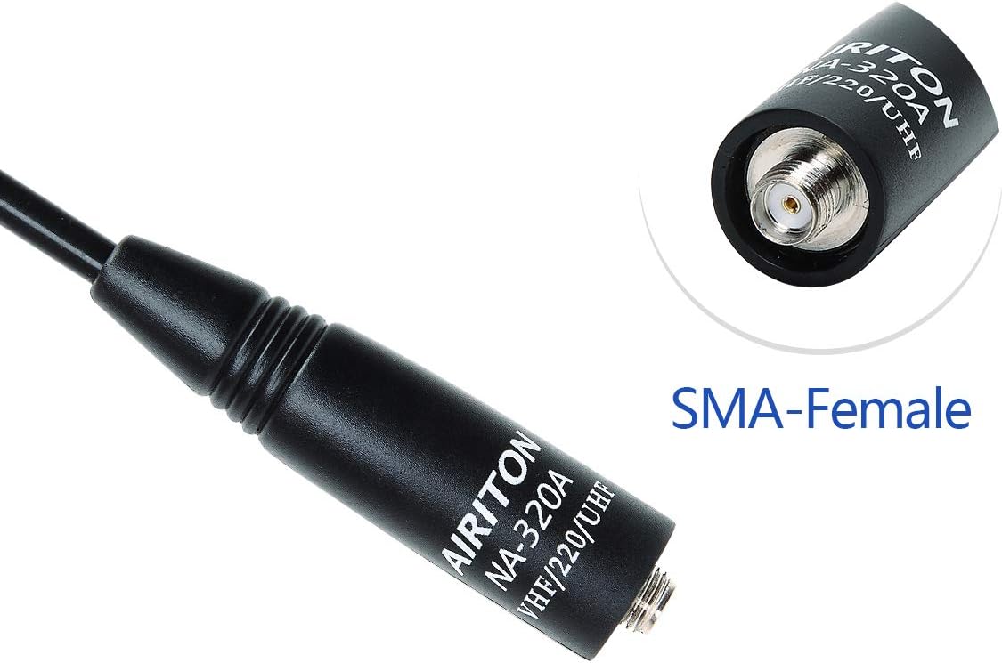Airiton NA-320A Triband Antenna 2M, 1.25M, 70CM (144-220-440Mhz) Antenna SMA-Female for BTECH and Baofeng Radio UV-5X3, UV-5RX3, UV-5RIII, UV-R3, MKX3 (1 pcs): Home Audio & Theater