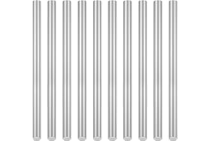 DYWISHKEY 10 Pieces 8.0mm x 100mm Aluminum Rods, Metal Solid Shaft Rods, Lathe Bar Stock for DIY Craft Making