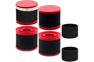 4 Pack 49-90-1900 HEPA Vacuum Filters with 6 Pack 49-90-2015 Sponge Filters Fit for Milwaukee Cordless M18 2 Gallon 0880-20 &