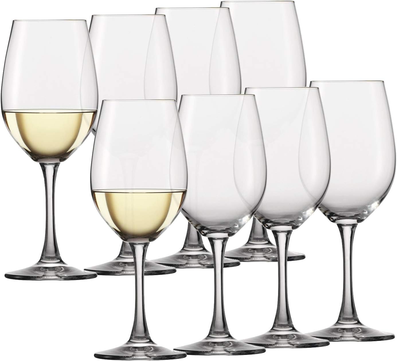 Circleware Wine Glasses, 8-Piece Glassware Set Party Entertainment Dining Beverage Drinking Cups for Water, Liquor, Whiskey, Beer, Juice and Farmhouse, Decor Gifts, Barletta, 15.7 oz