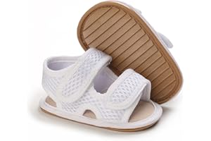 COSANKIM Infant Baby Boys Girls Summer Sandals Non Slip Soft Sole Toddler First Walker Crib Shoes (0-18 Months)