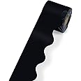 Carson Dellosa Black Bulletin Board Borders, 36 Feet of Scalloped Black Classroom Borders for Bulletin Board, White Board, Co