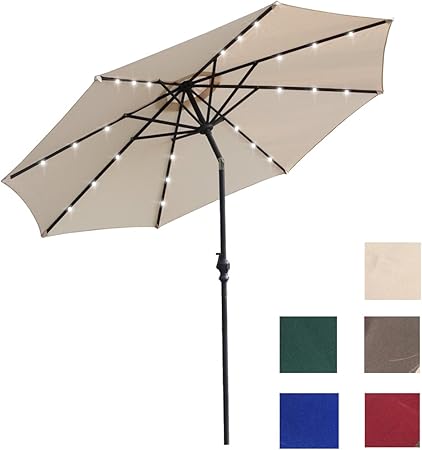 Kosycosy Aooda 13 Ft Market Patio Umbrella Double Sided Steel Table Outdoor Umbrella With Crank Perfect For Outdoors Patio Or Any Parties Beige4 Amazon Ca Patio Lawn Garden
