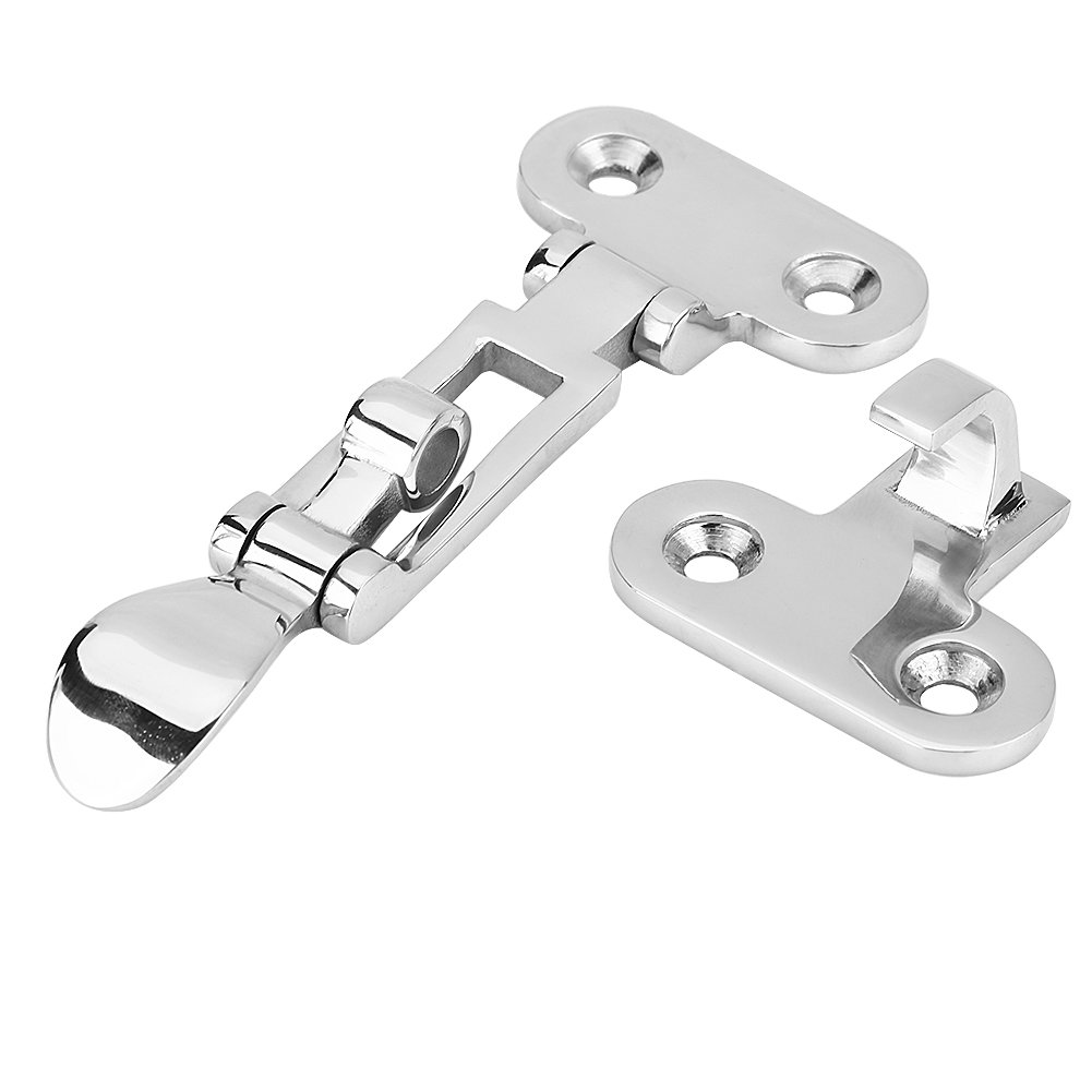 EBTOOLS 4.5 Inch Stainless Steel Boat Marine Locker Hatch Anti-Rattle Latch Locking Clamp Lockable Hold-Down Clamp