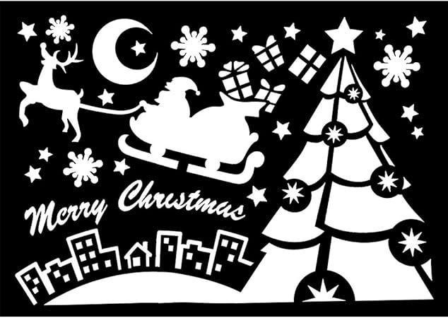 Amazon クリスマス スノースプレー用型紙 A3サイズ ナイトビュー Wg 4781 クリスマス雑貨 おもちゃ