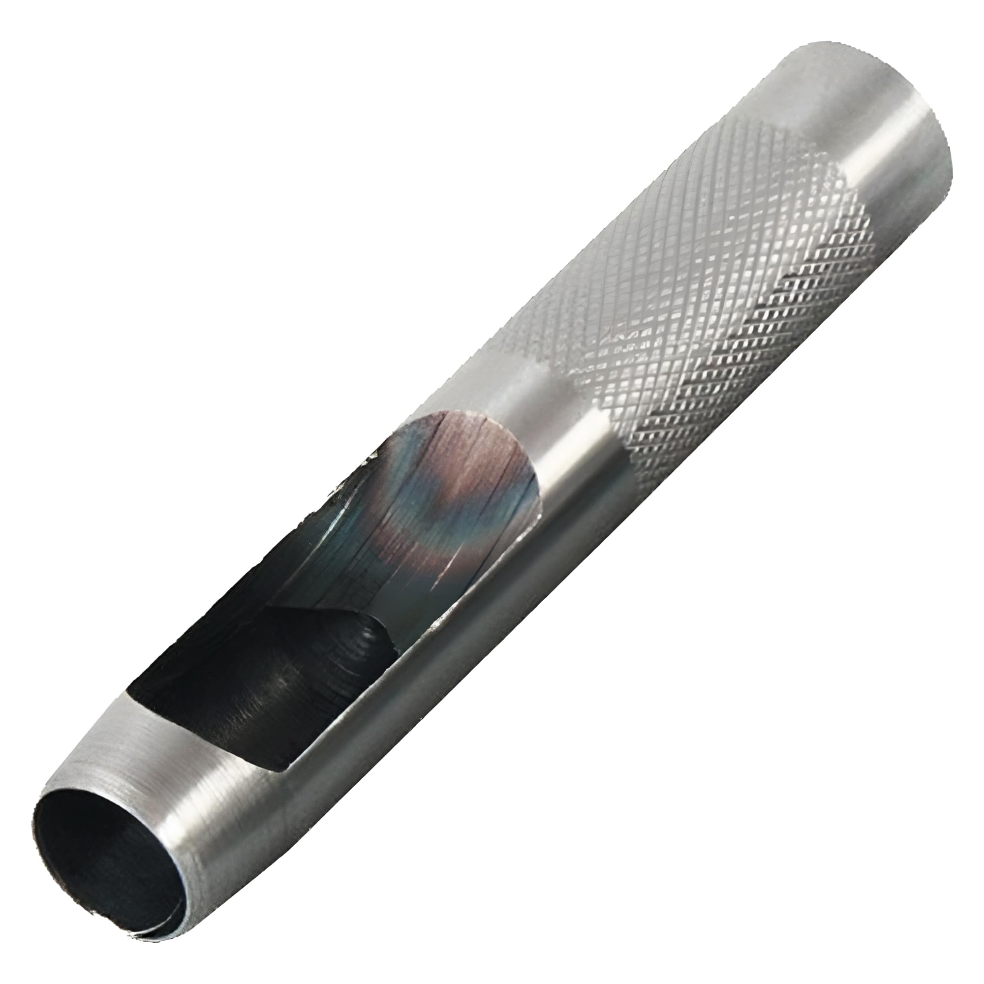 Trimming Shop 25mm Steel Hollow Punch Leather Hole Puncher for Piercing Holes in Leather, Paper, Plastic, Rubber, and Vinyl - Easy, Secure Grip - Precise, Clean Cut