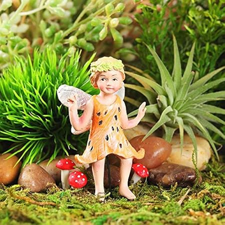 Amazon.com: Jardín de hadas en miniatura Tiger Lily Coral de hadas figura decorativa (NIP) – My Mini jardín casa de muñecas accesorios para al aire última intervensión o casa Decor: Jardín y